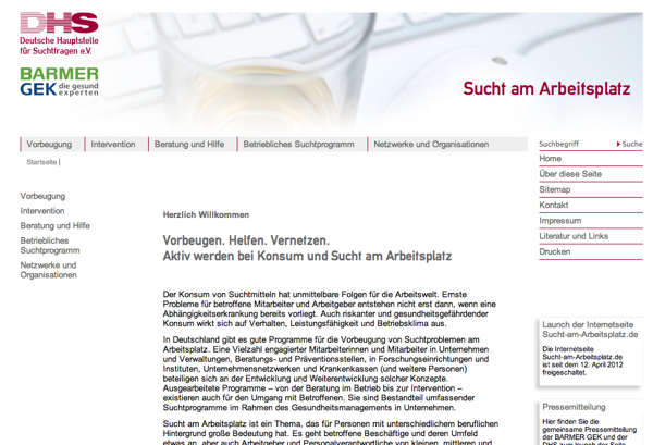 Sucht am arbeitsplatz